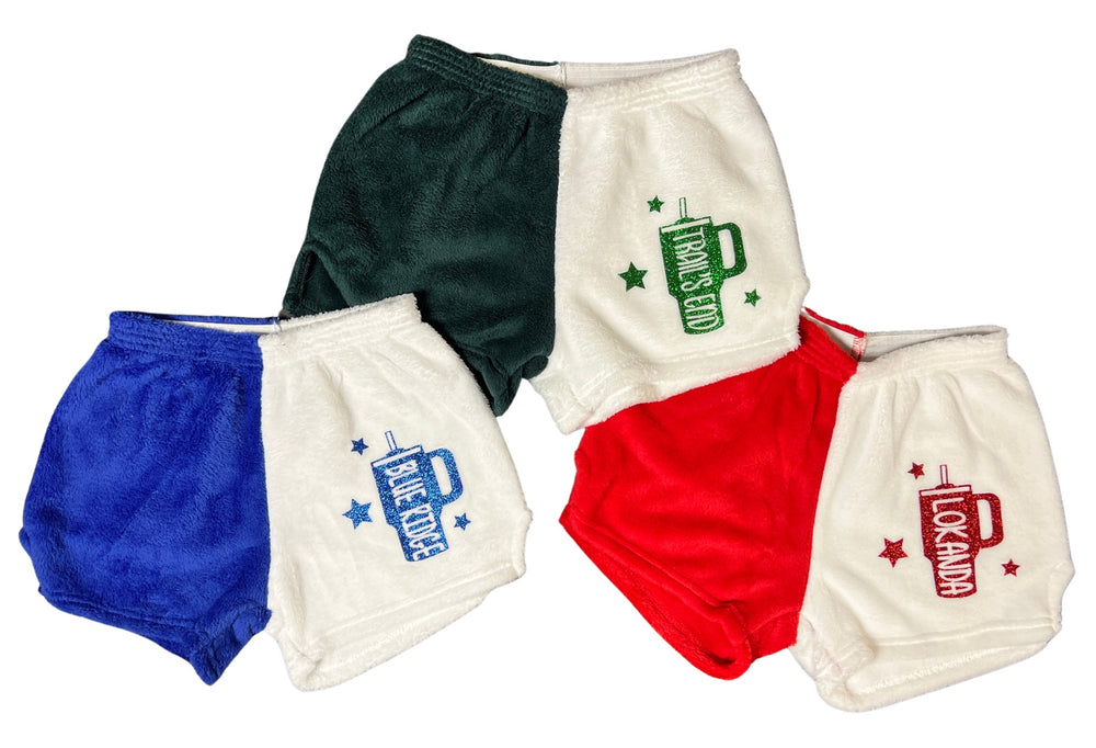 Pajama Shorts (girls) - Shorts with Camp Name "Stanley" Cup & Stars