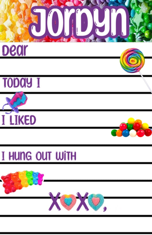 Candy Fill-In Custom Notepad
