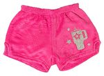 Pajama Shorts (girls) - Solid Shorts with Star "Stanley" Cup & Stars