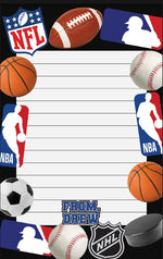 Sports Balls & Logos Collage Personalized Notepad