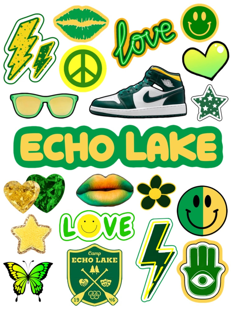 Green & Yellow Girl Sticker Sheet
