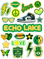 Green & Yellow Girl Sticker Sheet