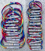 Rainbow Fabric Camp Choker or Bracelet