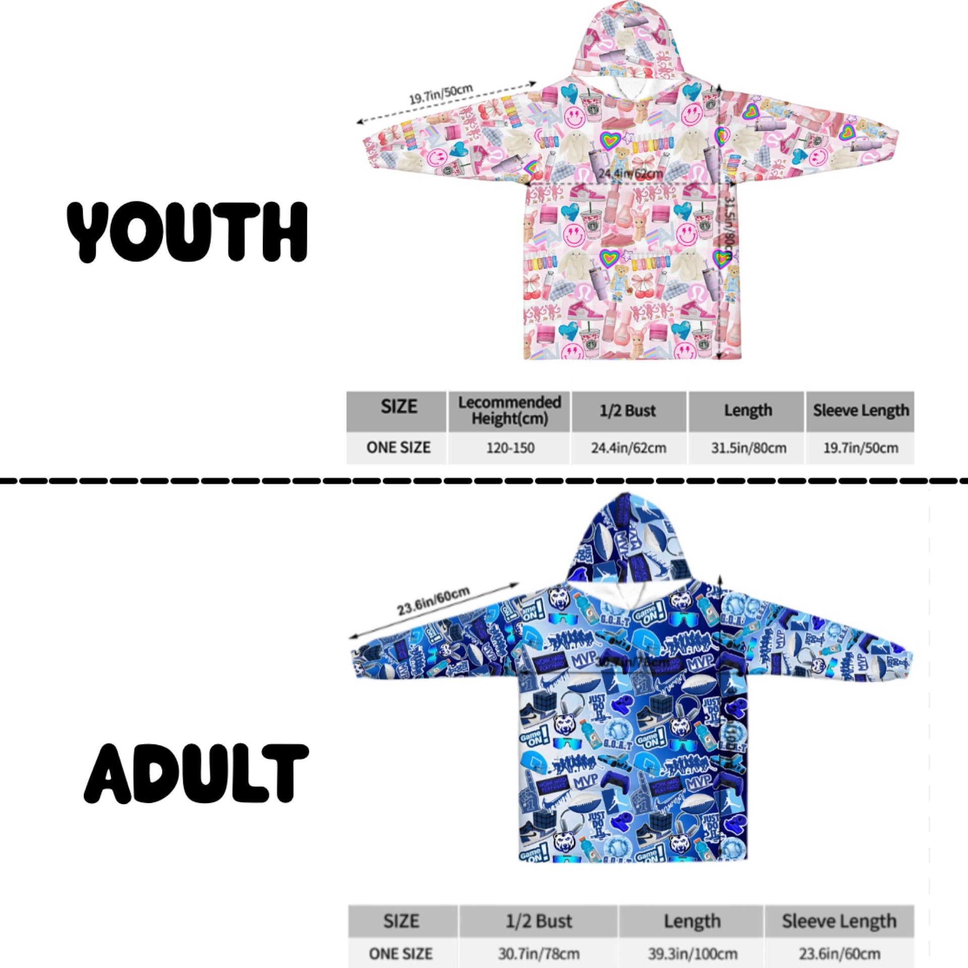 Oversized Pajama Hoodies – Camprageous Gifts