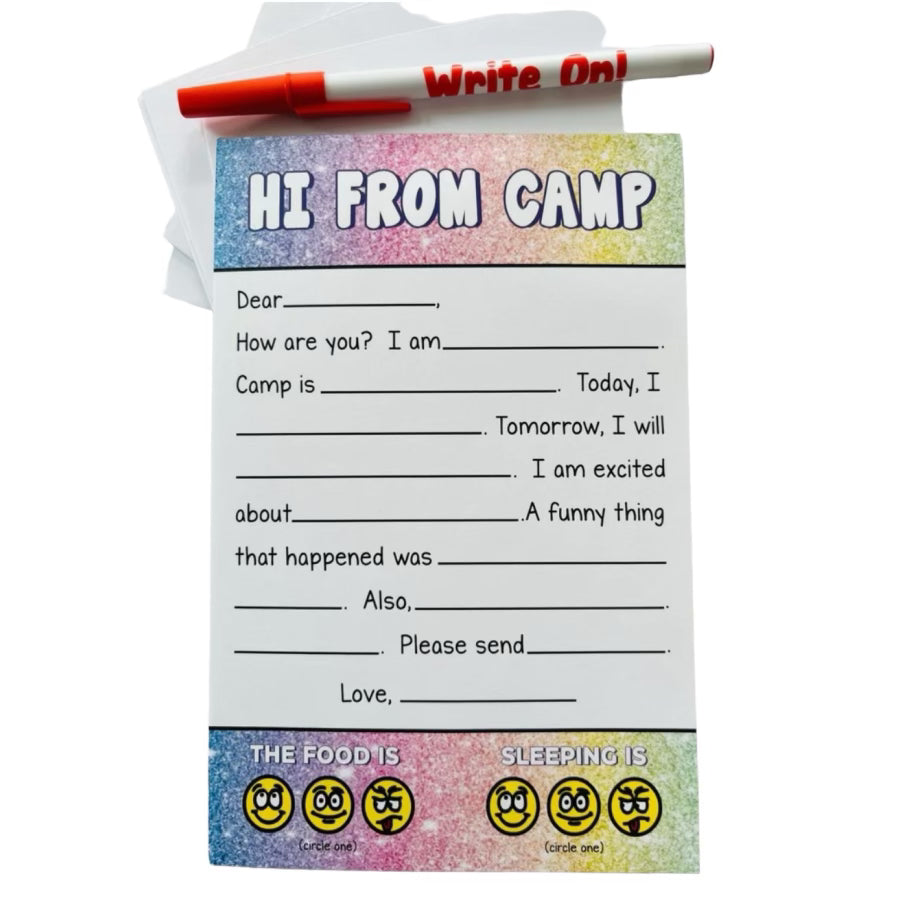 Glitter Fill-In Notepad w/ Pen