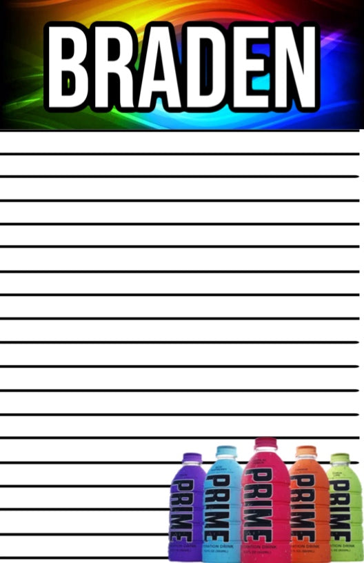 Rainbow Prime Custom Notepad