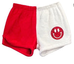Pajama Shorts (girls) - Two-Toned with Glitter Smiley