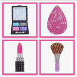 Cosmetics Collection - Glam Squad - set of 4, 2" StickerBeans
