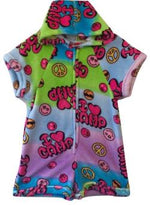 Pajama Shorts Romper - I "heart" Camp