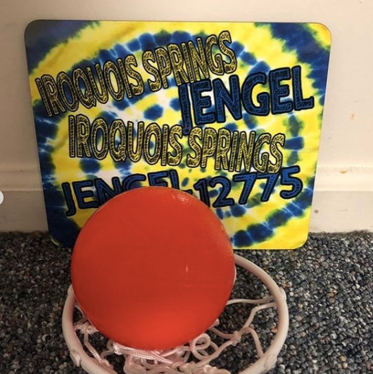 Basketball Hoop - Tie Dye Camp Colors