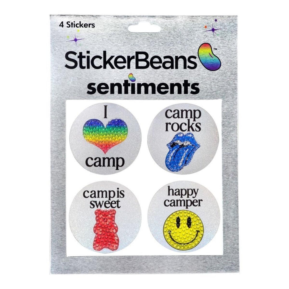 Stickerbeans Sentiments - Set of 4 Hologram 2" StickerBeans Stickers