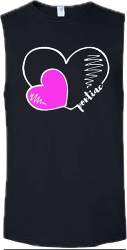 Double Heart Tank or Tee