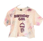 Frappuccino with Splatter Birthday Girl Tee