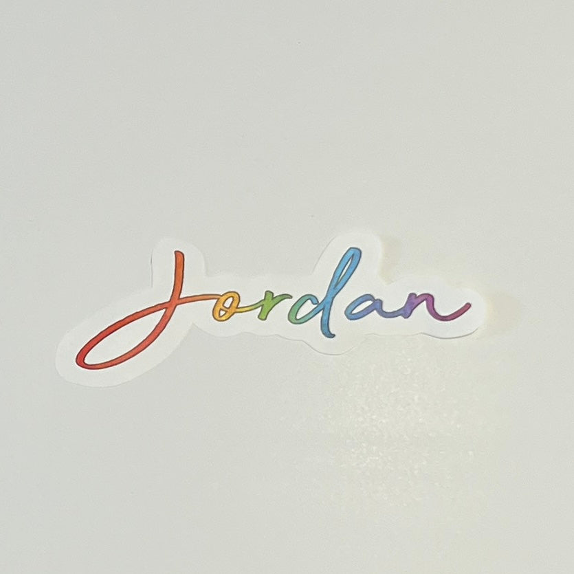 Sample Sale - Jordan - Script Small Decal