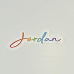 Sample Sale - Jordan - Script Small Decal