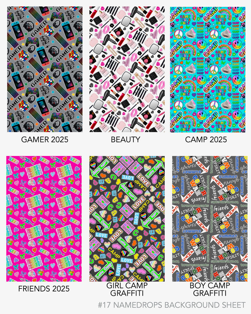 Namedrops Pillows - choose your pattern