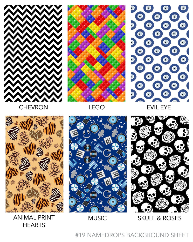 Namedrops Pillows - choose your pattern