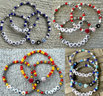 Camp + Name Seed Bracelet Set of 3
