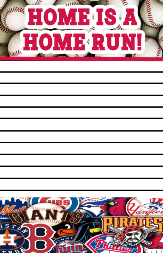 Baseball Logos News from Home Notepad – Camprageous Gifts