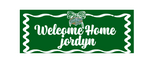 Welcome Home Banner - Camp Color Bow with Logo