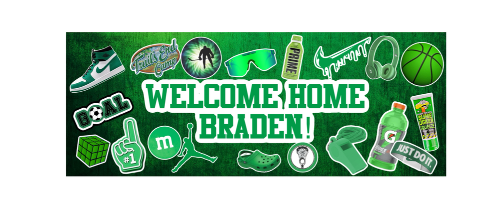 Welcome Home Banner - Boy Camp Color Collage