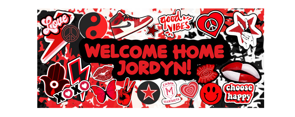Welcome Home Banner - Girl Camp Color Collage