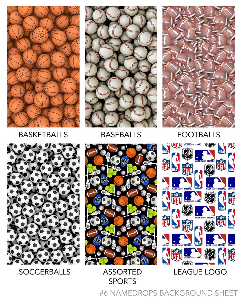 Namedrops Pillows - choose your pattern