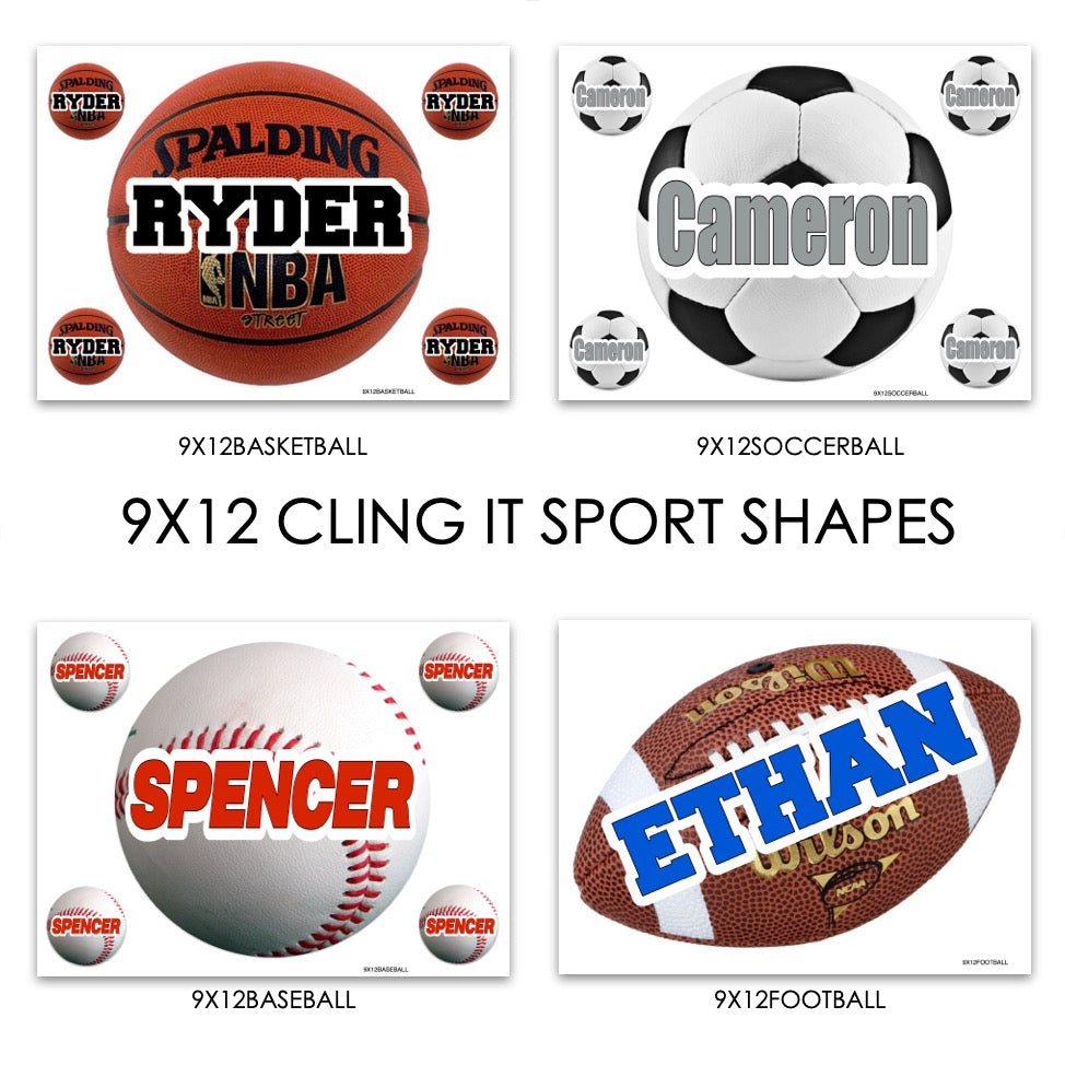 Large Basketball Name Decal Sheet