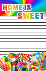 Rainbow Candy News from Home Notepad