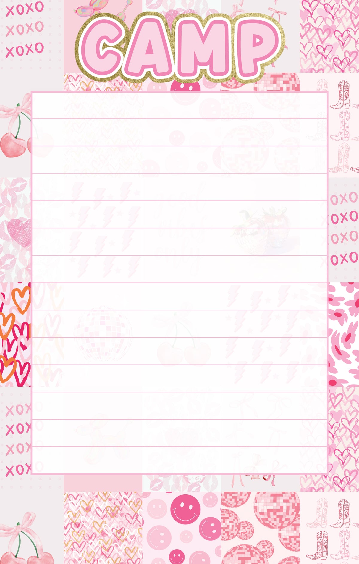 Preppy Note Setup Preppy Aesthetic Lined Notepad โ Camprageous Gifts