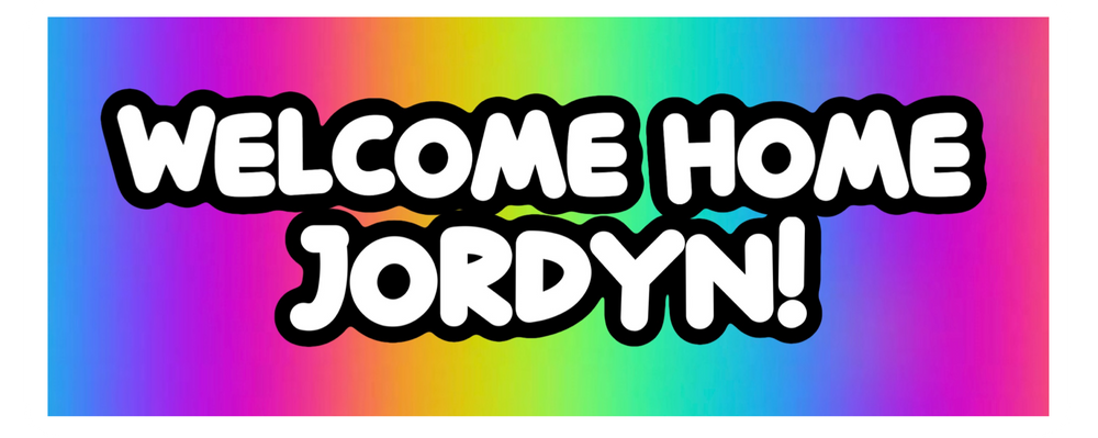 Welcome Home Banner - Rainbow Ombre