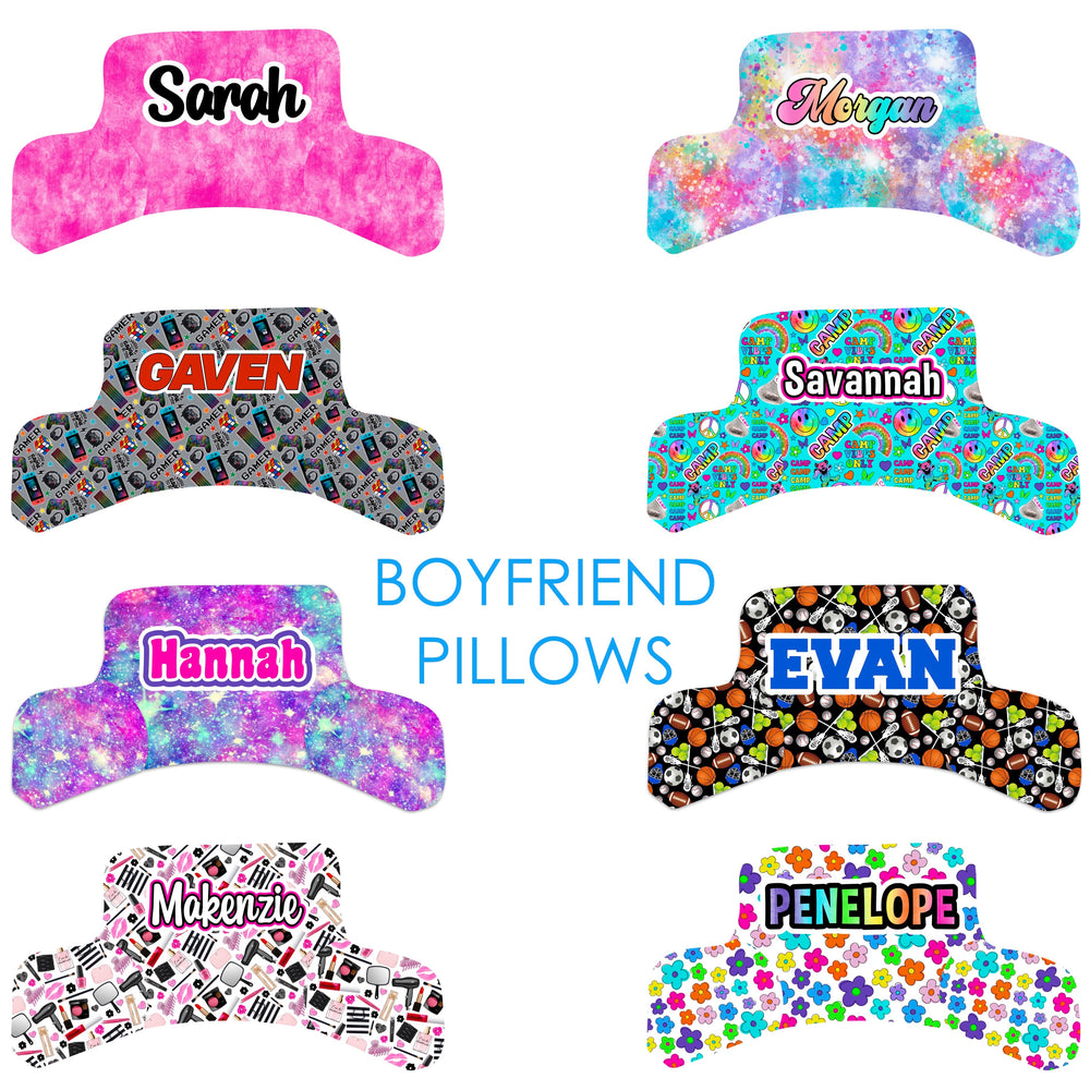 Namedrops Boyfriend Pillows - choose your pattern