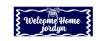 Welcome Home Banner - Camp Color Bow with Logo