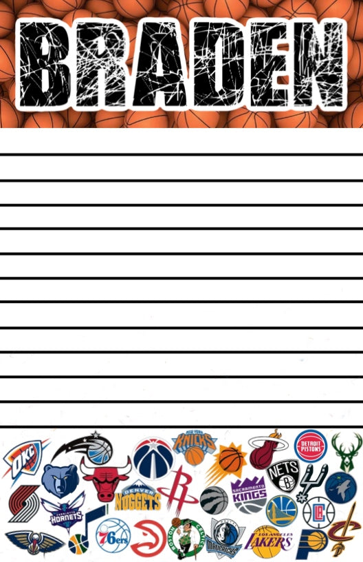 Basketball Logos Custom Notepad
