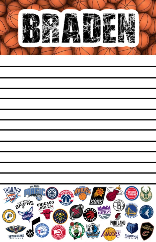 Basketball Logos Custom Notepad