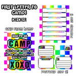 First Letter Cards - Checker