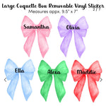 Coquette Bow - Large Removable Vinyl Sticker