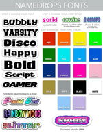 Large Oval Namedrops Name Decal