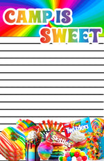 Rainbow Candy News from Camp Notepad