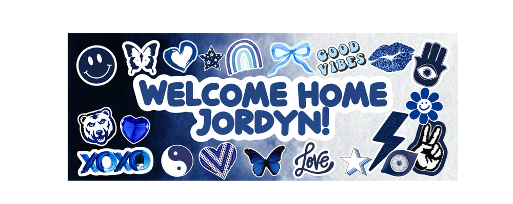 Welcome Home Banner - Girl Camp Color Collage