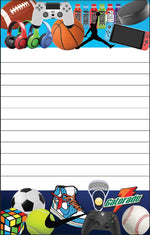 Sports & Games Collage Lined Notepad