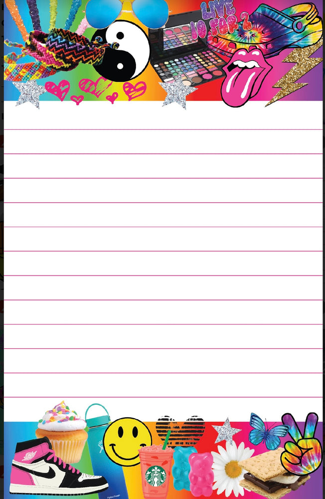 Rainbow Ombre Collage Lined Notepad