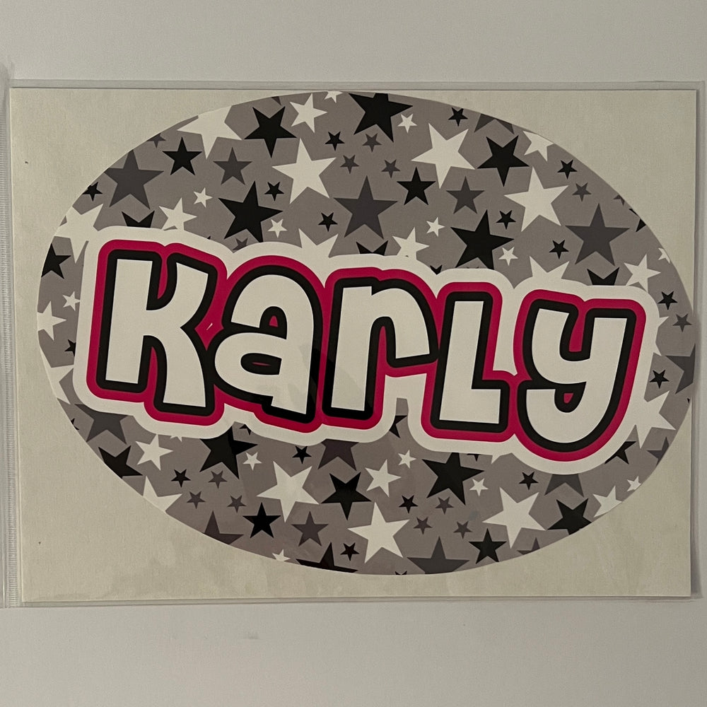 Sample Sale - Karly - Large Oval Decal