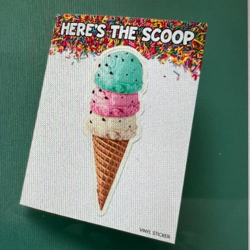 Ice Cream Cone Sticker Note Card