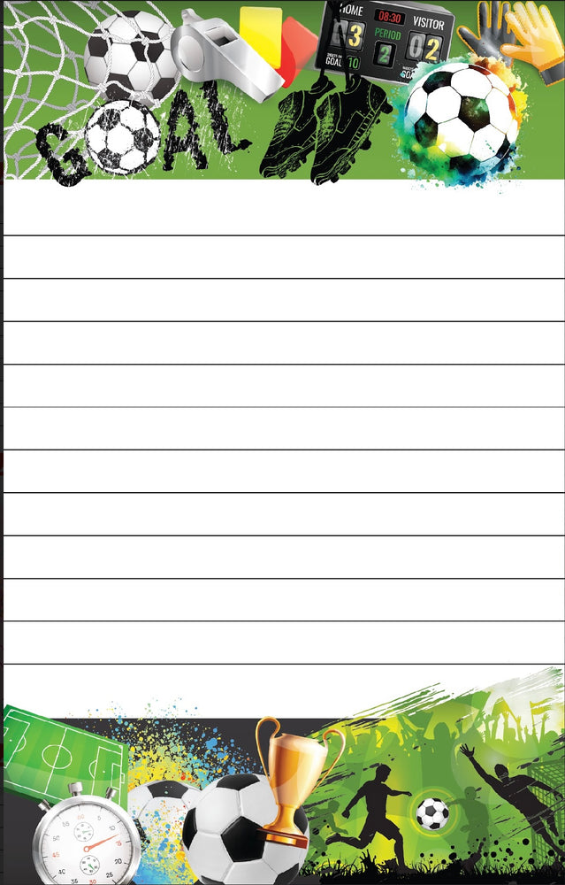 Soccer Collage Lined Notepad