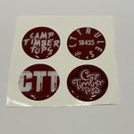 Sample Sale - Camp Timber Tops - Button Decals