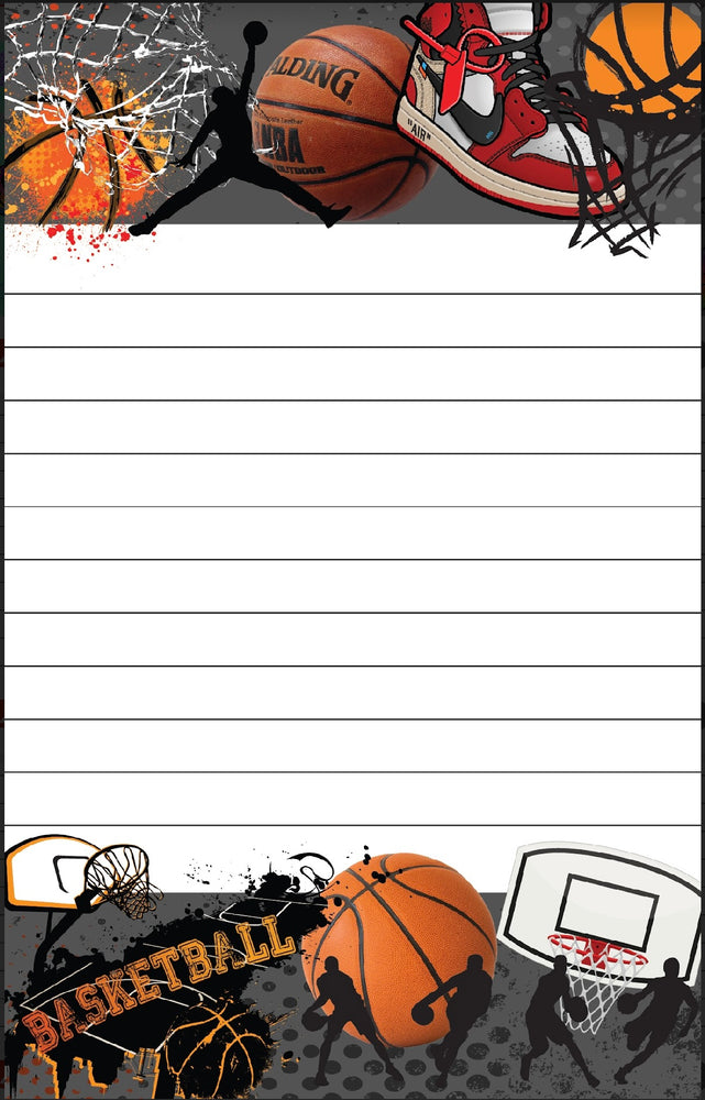 Basketball Collage Lined Notepad