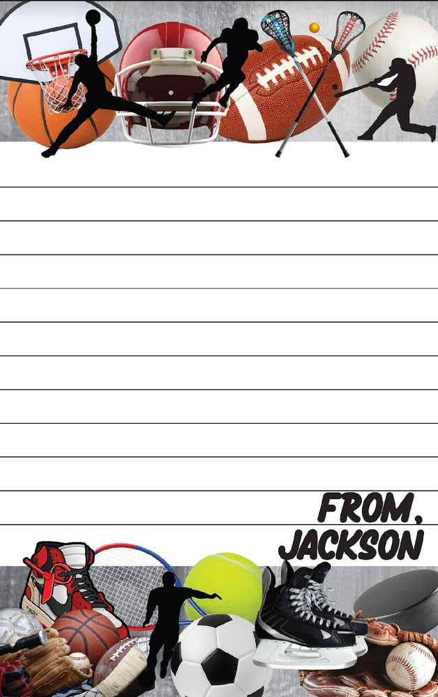 Sports Collage Personalized Notepad
