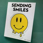 Dripping Smiley Sticker Note Card