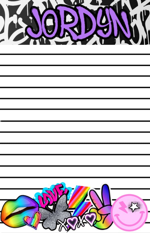 Graffiti Custom Notepad – Camprageous Gifts